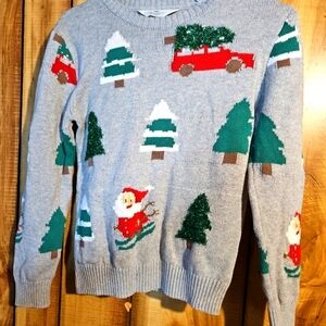 H&M Gray Christmas Sweater Long Sleeve Kids 8-10 Y